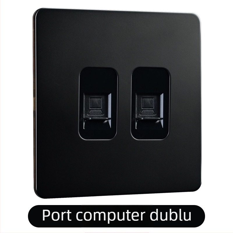 Panou întrerupător din alamă cu levier, stil retro-industrial, soclu metalic negru, 86x86 mm