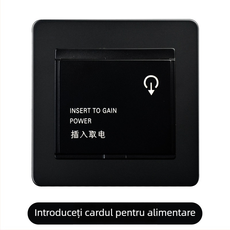 Panou întrerupător din alamă cu levier, stil retro-industrial, soclu metalic negru, 86x86 mm