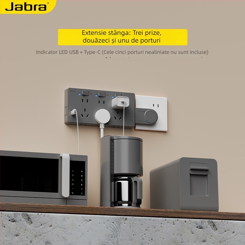Convertor priză de perete USB cu mai multe prize, prelungitor multifuncțional