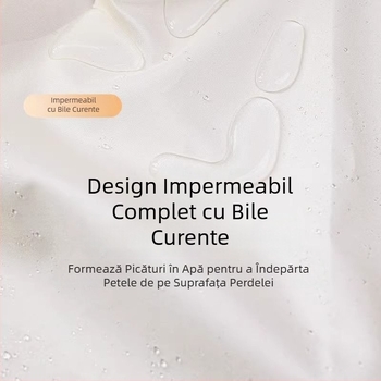 Set perdea de duș din poliester impermeabil, perdea despărțitoare fără găuri, pentru baie și toaletă, rezistentă la mucegai