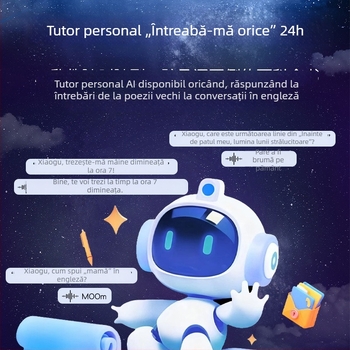 Robot companion cu AI pentru timp, dialog vocal inteligent, ceas de alarmă, dispozitiv educațional și lampă de noapte