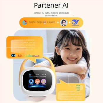 Time Treasure ceas inteligent pentru copii cu AI – trezire și învățare interactivă