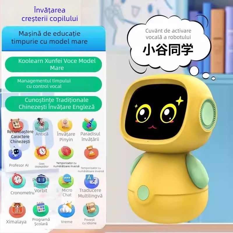 Dispozitiv educațional pentru copii cu ecran tactil pentru învățare, ceas inteligent Wi‑Fi și robot de conversație cu model AI avansat