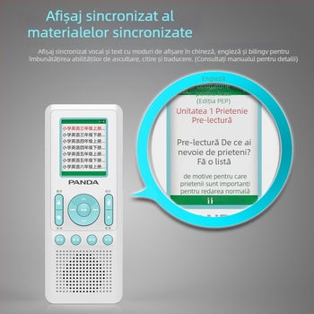 Panda dispozitiv de învățare a limbii engleze cu MP3 player și înregistrator, model F391