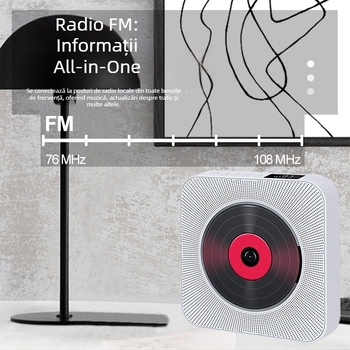 CD player cu carcasă transparentă, personalizat, cu sunet stereo, dispozitiv de repetare a limbii engleze pentru elevi