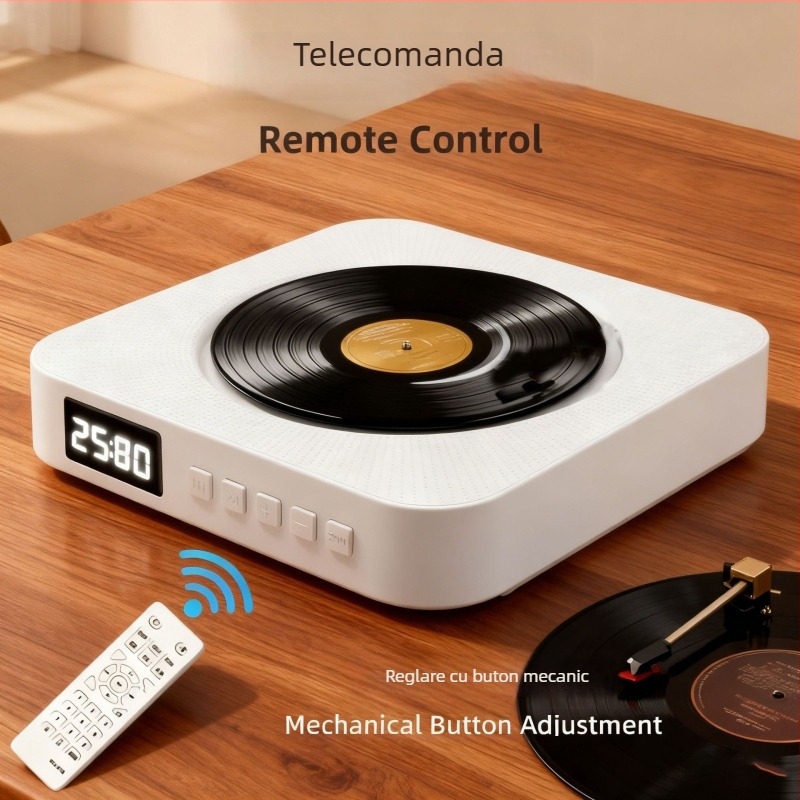 CD player cu carcasă transparentă, personalizat, cu sunet stereo, dispozitiv de repetare a limbii engleze pentru elevi