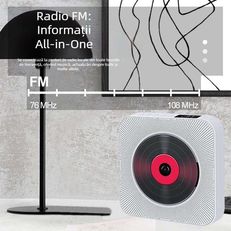 CD player cu carcasă transparentă, personalizat, cu sunet stereo, dispozitiv de repetare a limbii engleze pentru elevi