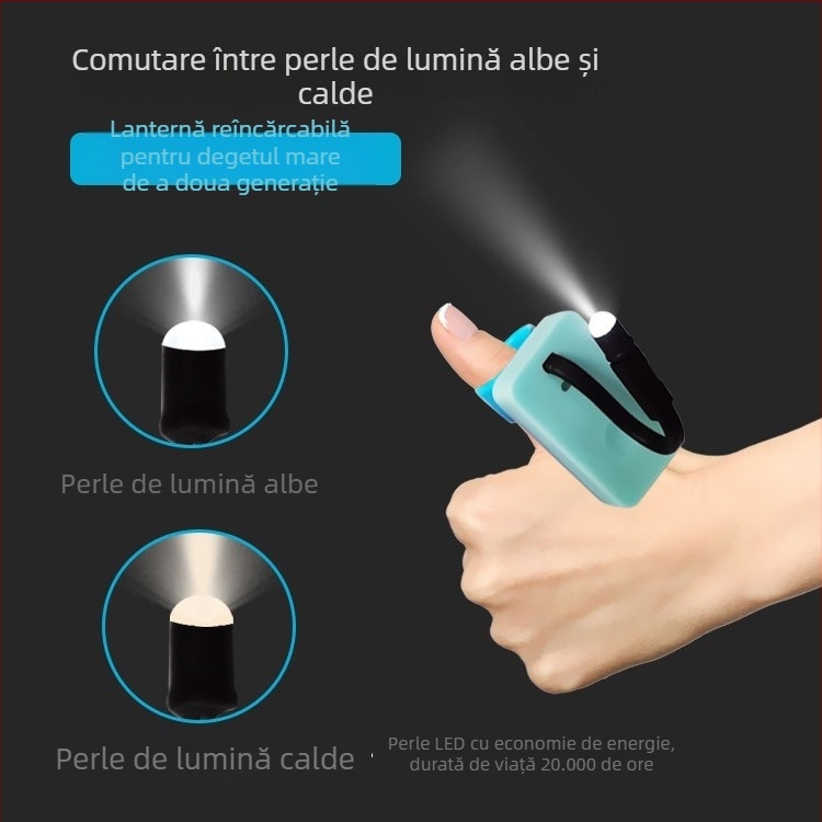 Lumină reîncărcabilă pentru deget, instrument profesional pentru curățarea urechilor cu iluminare LED
