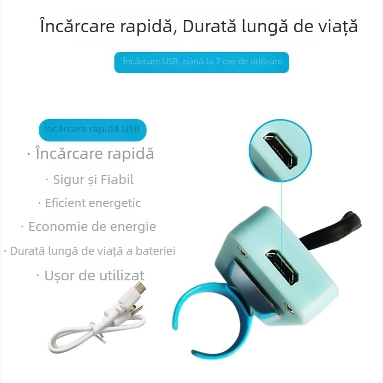 Lumină reîncărcabilă pentru deget, instrument profesional pentru curățarea urechilor cu iluminare LED