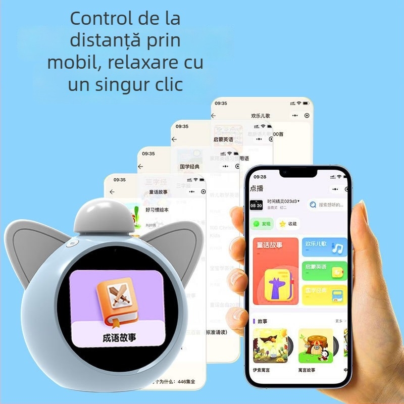 Ceas AI pentru învățare în educație timpurie — ceas cu alarmă multifuncțional, cu memento-uri inteligente și gestionare a timpului, cu lumină de noapte