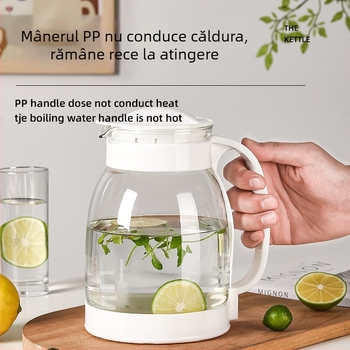 Set ceainic din sticlă, capacitate mare – rezistent la temperaturi înalte, pentru uz casnic