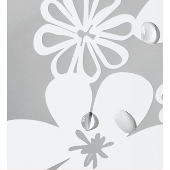 Cortină de duș impermeabilă, perdea de baie, cortină despărțitoare PEVA cu motiv floral alb, design modern minimalist