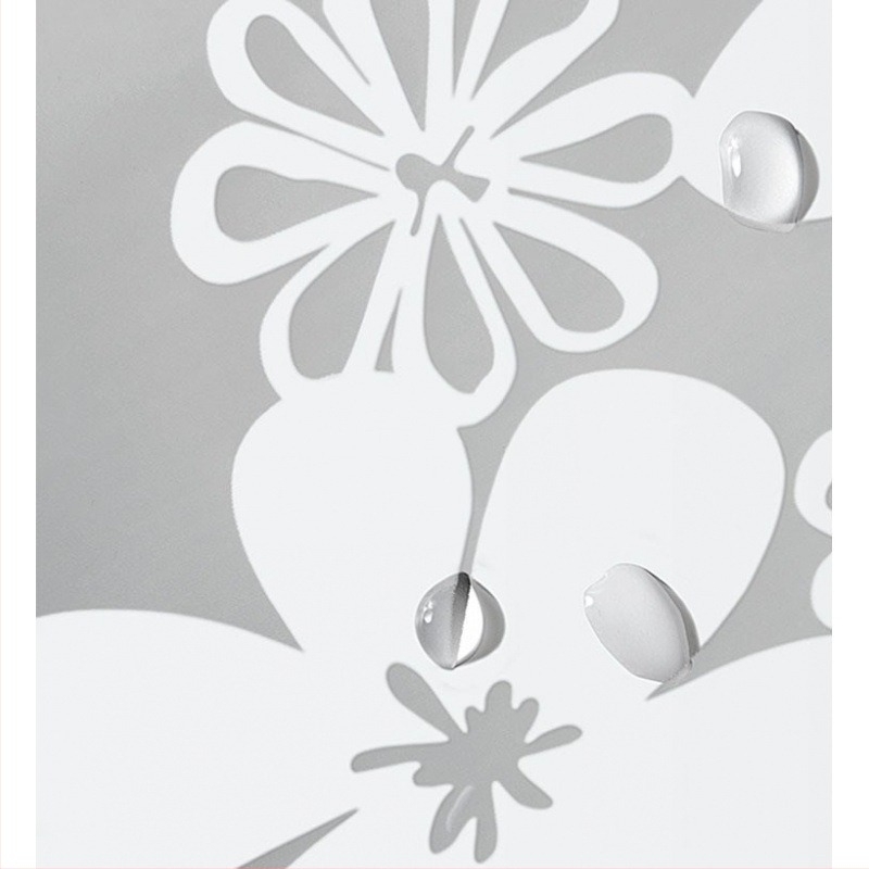 Cortină de duș impermeabilă, perdea de baie, cortină despărțitoare PEVA cu motiv floral alb, design modern minimalist