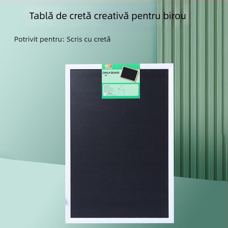 tablă de scris din MDF/lemn masiv, nemagnetică, pentru birou, predare și întâlniri; tablă de mesaje și desen pentru copii