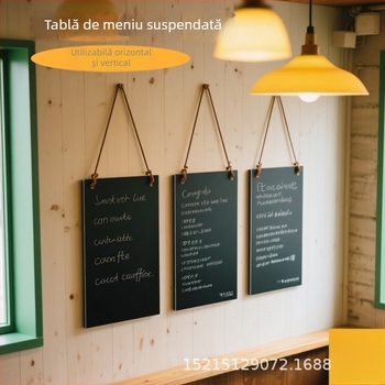 Tablă de meniuri A4, cu două fețe, pentru montare pe perete, desenată manual și ștergibilă, pentru cafenele cu ceai cu lapte