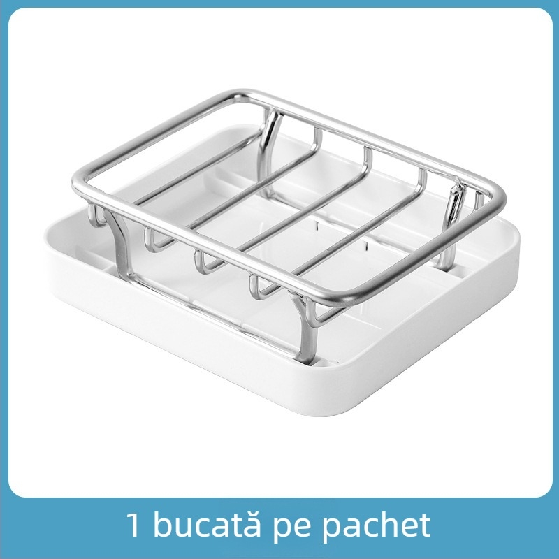 Imakara stil japonez - suport pentru săpun din oțel inoxidabil pentru baie, etajat, cu drenaj