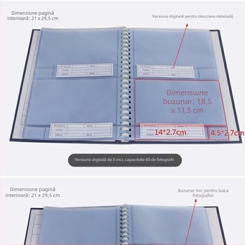 Album foto arhiv gri pentru dimensiuni de 5, 6, 7 și 9 inch – cutie de inginerie pentru stocare CD, standard național