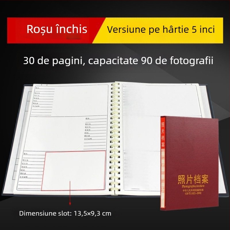 Album foto arhiv gri pentru dimensiuni de 5, 6, 7 și 9 inch – cutie de inginerie pentru stocare CD, standard național