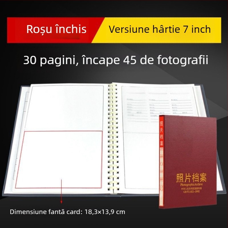 Album foto arhiv gri pentru dimensiuni de 5, 6, 7 și 9 inch – cutie de inginerie pentru stocare CD, standard național