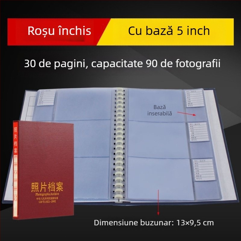 Album foto arhiv gri pentru dimensiuni de 5, 6, 7 și 9 inch – cutie de inginerie pentru stocare CD, standard național