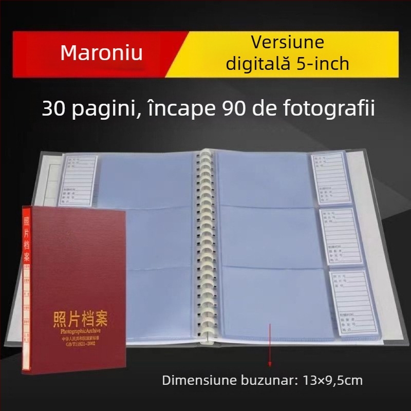 Album foto arhiv gri pentru dimensiuni de 5, 6, 7 și 9 inch – cutie de inginerie pentru stocare CD, standard național