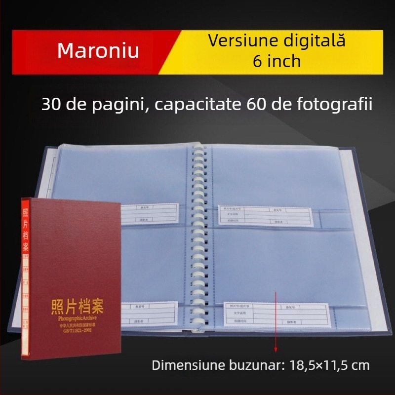 Album foto arhiv gri pentru dimensiuni de 5, 6, 7 și 9 inch – cutie de inginerie pentru stocare CD, standard național