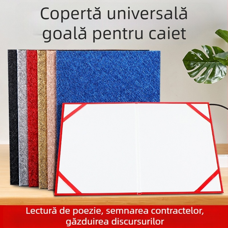 Copertă pentru carte de lectură A3/A4 cu suport pentru discurs și dosar gol de poezie – dosar multipagină