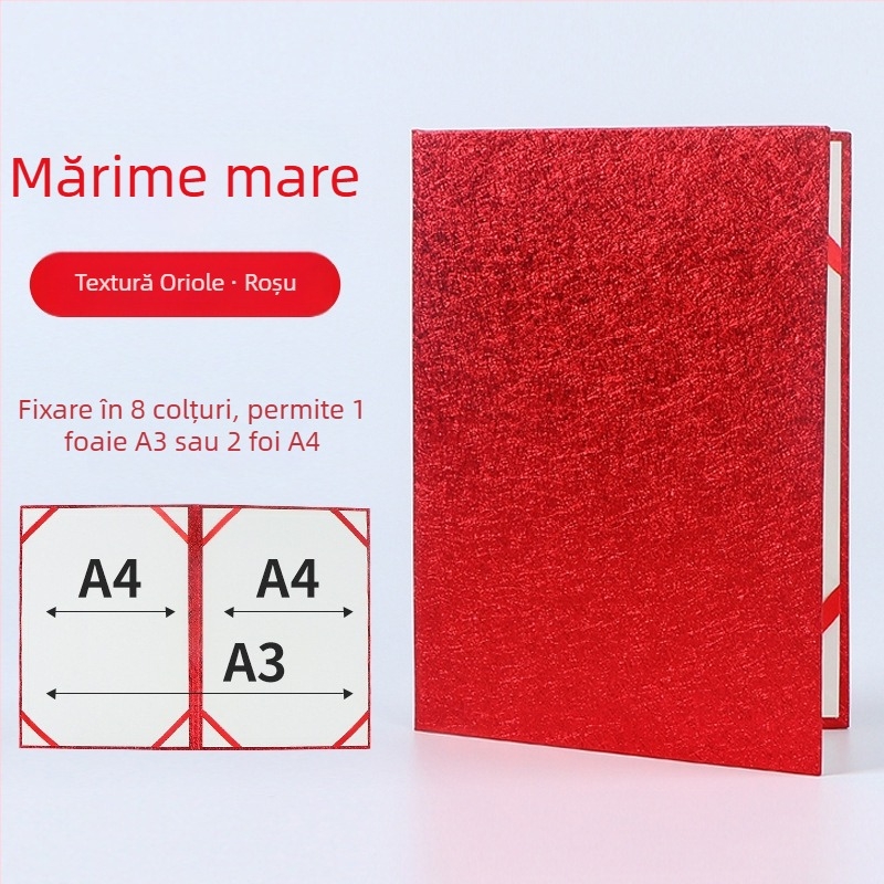 Copertă pentru carte de lectură A3/A4 cu suport pentru discurs și dosar gol de poezie – dosar multipagină
