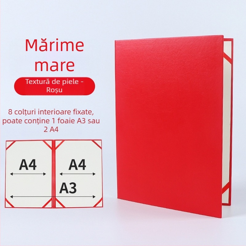 Copertă pentru carte de lectură A3/A4 cu suport pentru discurs și dosar gol de poezie – dosar multipagină