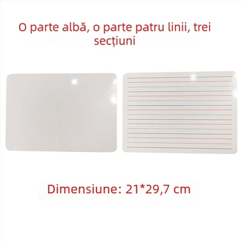 Tăbliță albă dublă față, portabilă, personalizată, cu formă pătrată și rotundă