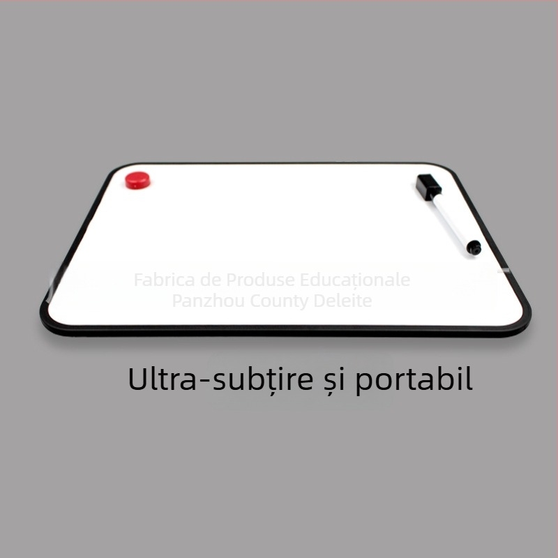 Tablă albă magnetică, reversibilă, pentru copii, suport de birou pentru scriere și notițe