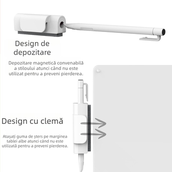 tablă magnetică albă de 12/15 inci cu ștergere parțială pentru copii