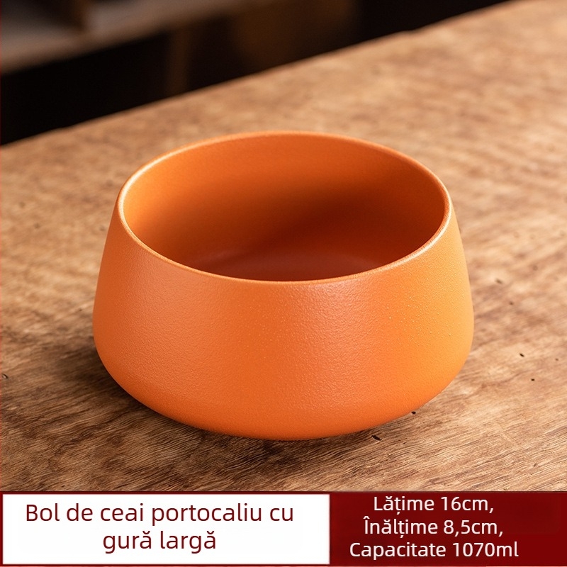Accesorii vintage Gongfu pentru ceai: recipient pentru resturi de ceai, cană de spălare a ceaiului, depozitare pentru cești, recipient mare de apă, găleată pentru apă uzată