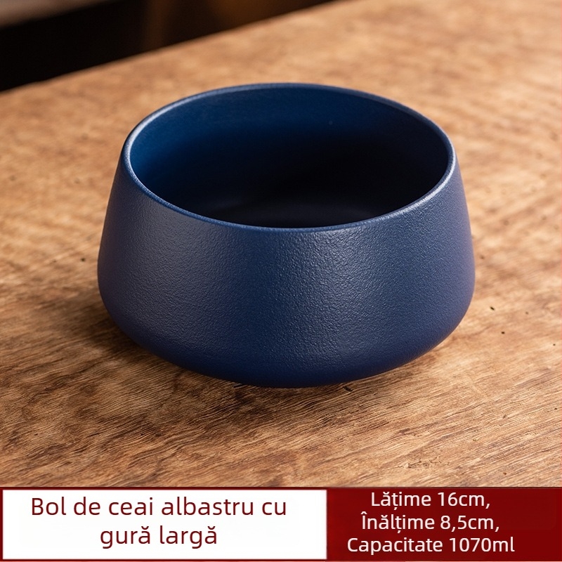 Accesorii vintage Gongfu pentru ceai: recipient pentru resturi de ceai, cană de spălare a ceaiului, depozitare pentru cești, recipient mare de apă, găleată pentru apă uzată