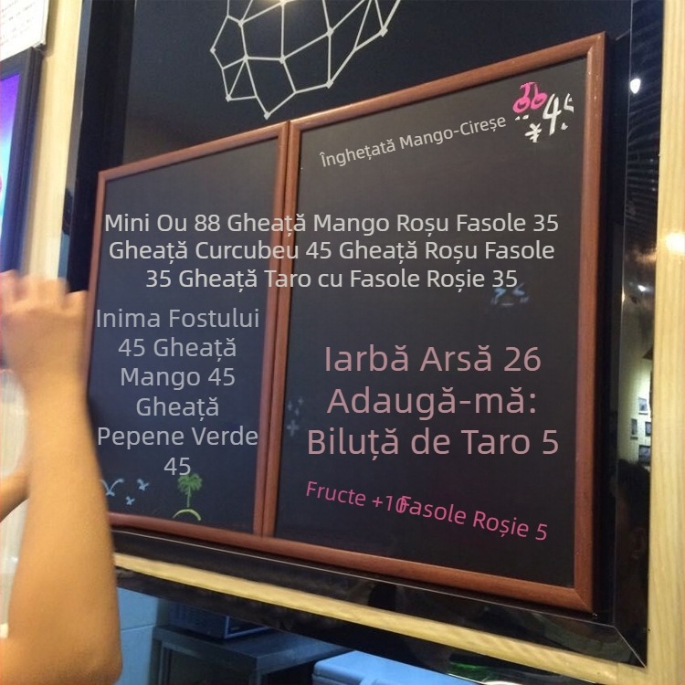 Tabla magnetică de tip vintage, atârnată, verticală pentru învățare și desen, pentru cafenea și restaurant, meniu și notițe, 40×60 cm