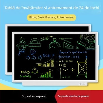 Tablă de învățare desktop de 24 inch pentru acasă și clasă, mare tablă neagră pentru scriere și tablă LCD pentru scriere