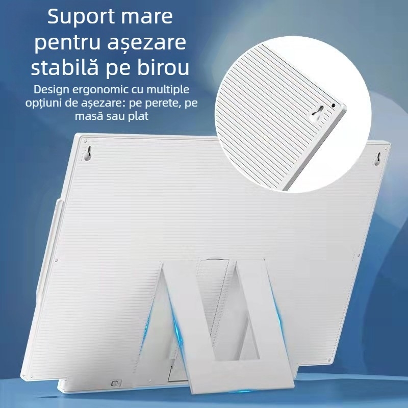 Tablă de învățare desktop de 24 inch pentru acasă și clasă, mare tablă neagră pentru scriere și tablă LCD pentru scriere