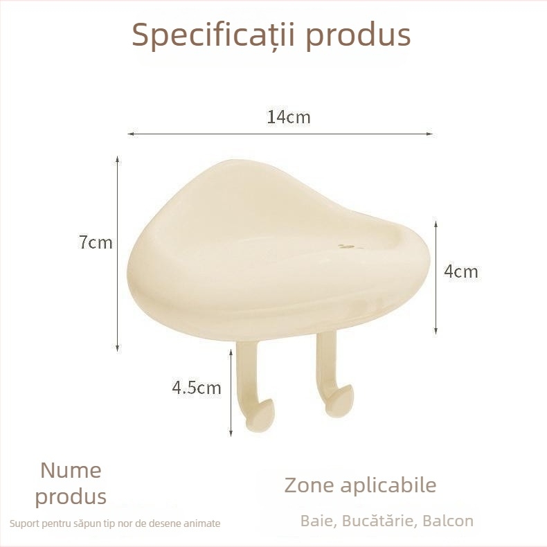 Cutie de săpun în formă de nor, pentru uz casnic, baie și cămin — raft de depozitare multifuncțional (Model 1Z)