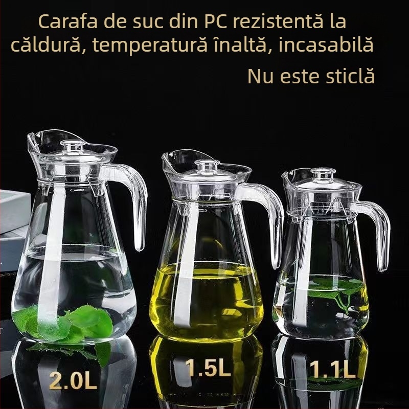 Recipient din acril pentru bere și băuturi spirtoase, cu gură în formă de cioc de rață, pentru apă rece, rezistent la temperaturi înalte și la căderi