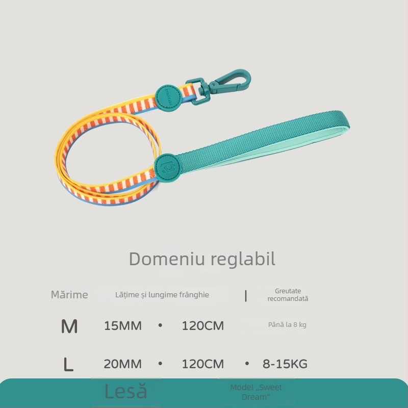 Harnasă de tip vestă pentru câini mici și mijlocii, cu lesă