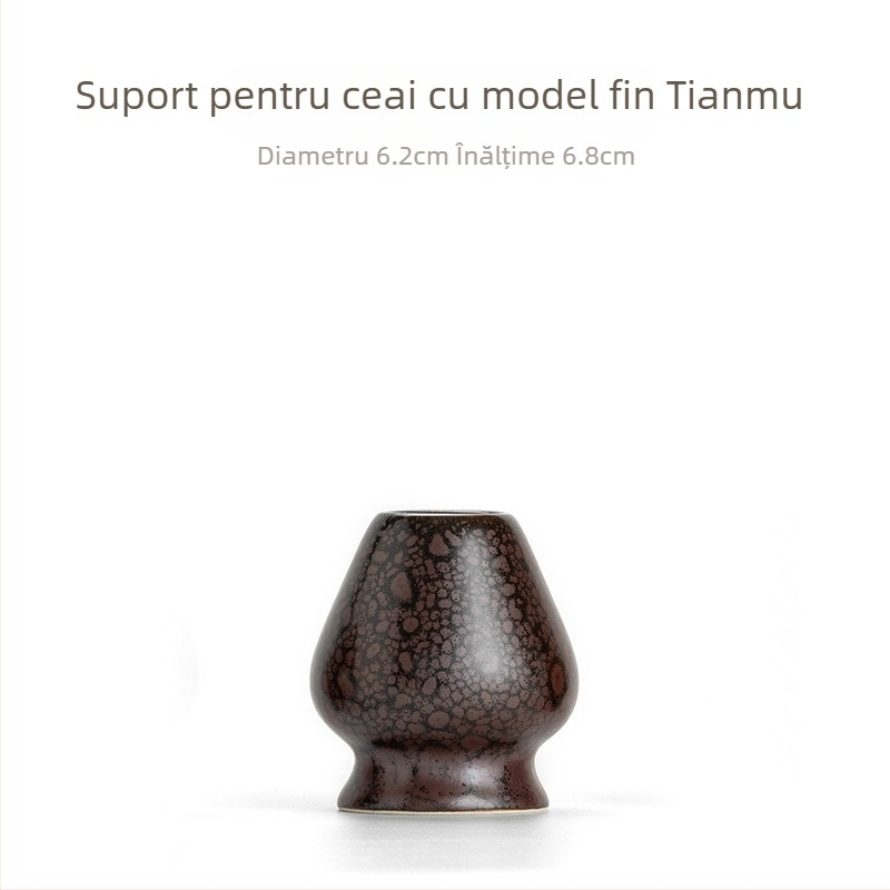Stil japonez nou: bol de matcha lucrat manual, ceramic pentru ceremonia ceaiului, inspirat din Dinastia Song