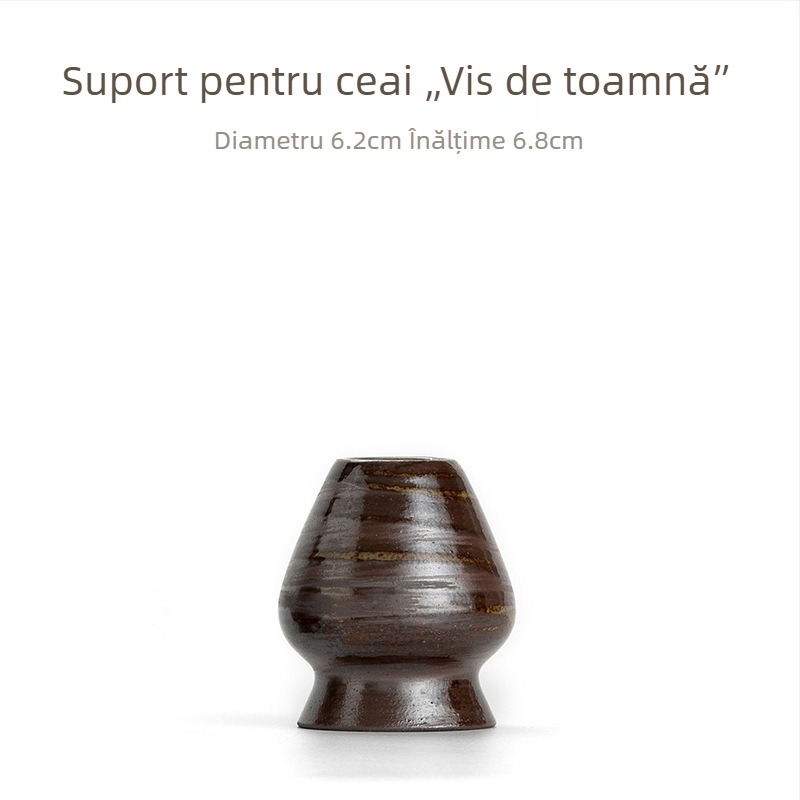 Stil japonez nou: bol de matcha lucrat manual, ceramic pentru ceremonia ceaiului, inspirat din Dinastia Song