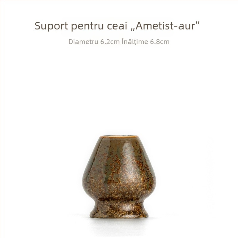 Stil japonez nou: bol de matcha lucrat manual, ceramic pentru ceremonia ceaiului, inspirat din Dinastia Song