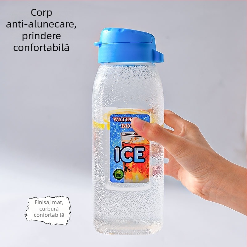 Sticlă de băuturi din plastic, capacitate mare 900 ml, pentru uz casnic, apă rece, pahar de suc, 1,2 L