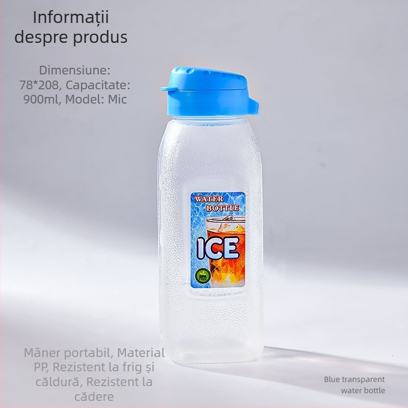 Sticlă de băuturi din plastic, capacitate mare 900 ml, pentru uz casnic, apă rece, pahar de suc, 1,2 L