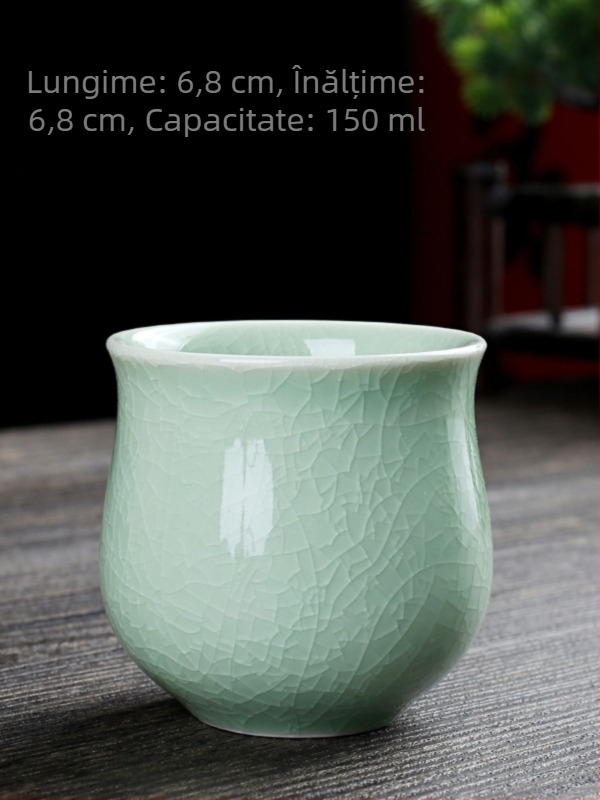 Ceșcă de ceai ceramică cu glazură de cuptor, stil retro, vas personal pentru ceai, mic pahar de vin pentru uz casnic