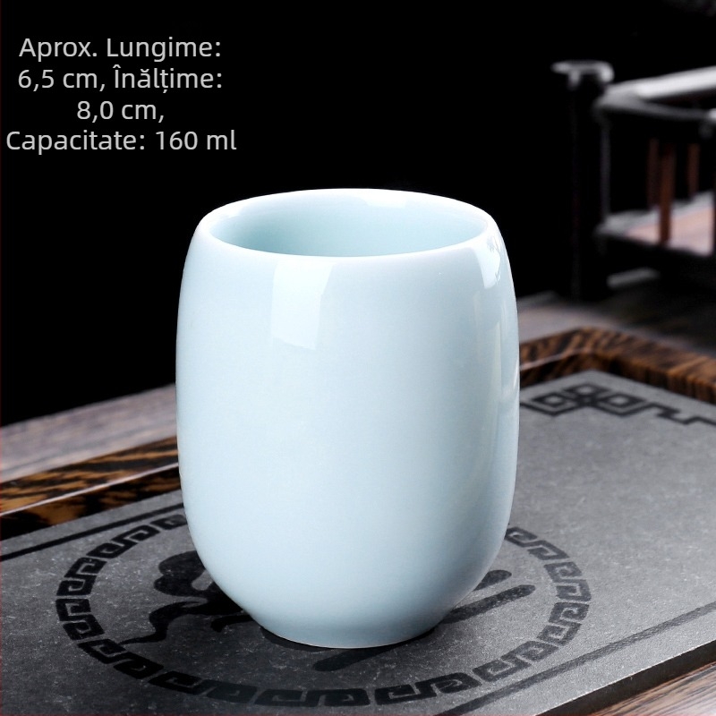 Ceșcă de ceai ceramică cu glazură de cuptor, stil retro, vas personal pentru ceai, mic pahar de vin pentru uz casnic