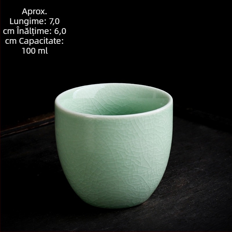 Ceșcă de ceai ceramică cu glazură de cuptor, stil retro, vas personal pentru ceai, mic pahar de vin pentru uz casnic