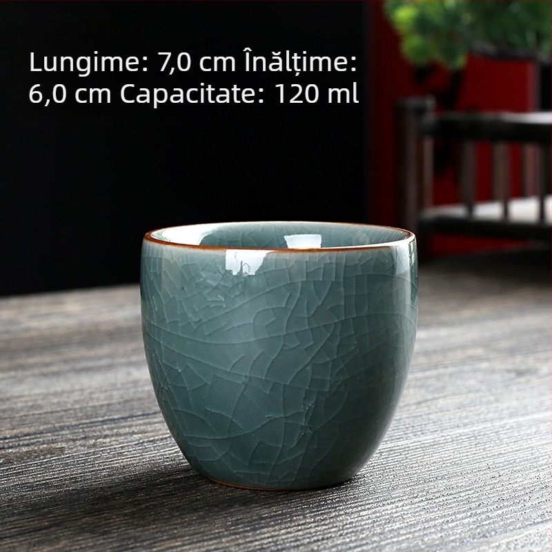 Ceșcă de ceai ceramică cu glazură de cuptor, stil retro, vas personal pentru ceai, mic pahar de vin pentru uz casnic