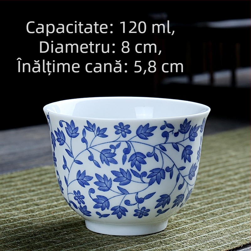 Ceșcă de ceai ceramică cu glazură de cuptor, stil retro, vas personal pentru ceai, mic pahar de vin pentru uz casnic